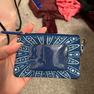Vera Bradley Blue White Key Ring Wallet NWT